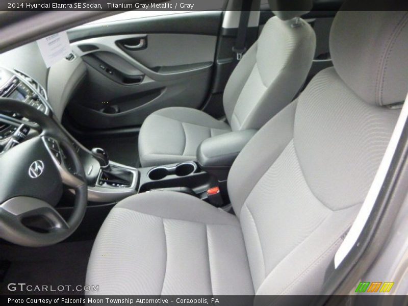 Titanium Gray Metallic / Gray 2014 Hyundai Elantra SE Sedan