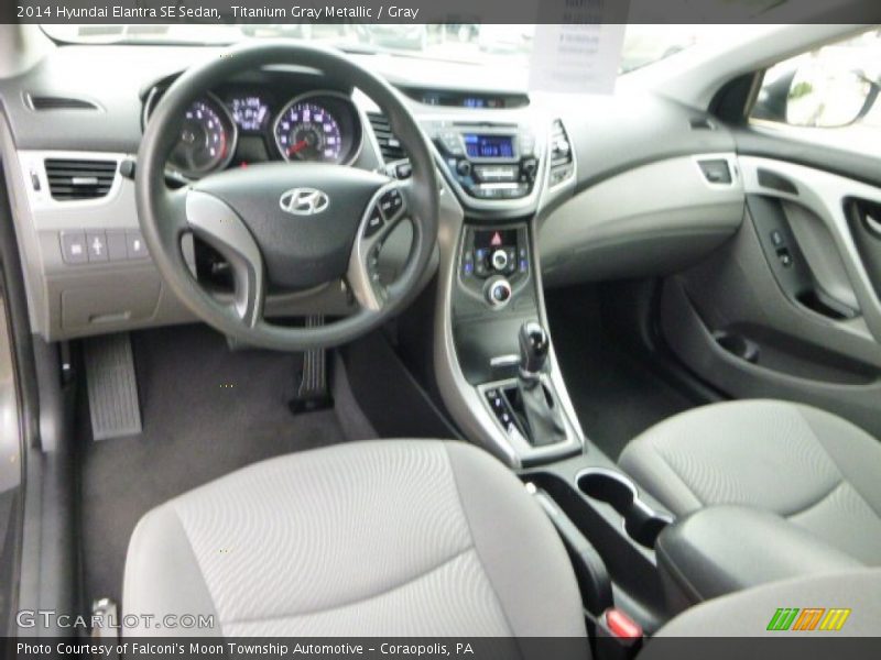 Titanium Gray Metallic / Gray 2014 Hyundai Elantra SE Sedan