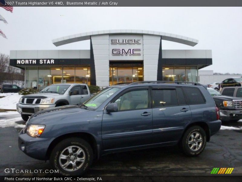 Bluestone Metallic / Ash Gray 2007 Toyota Highlander V6 4WD