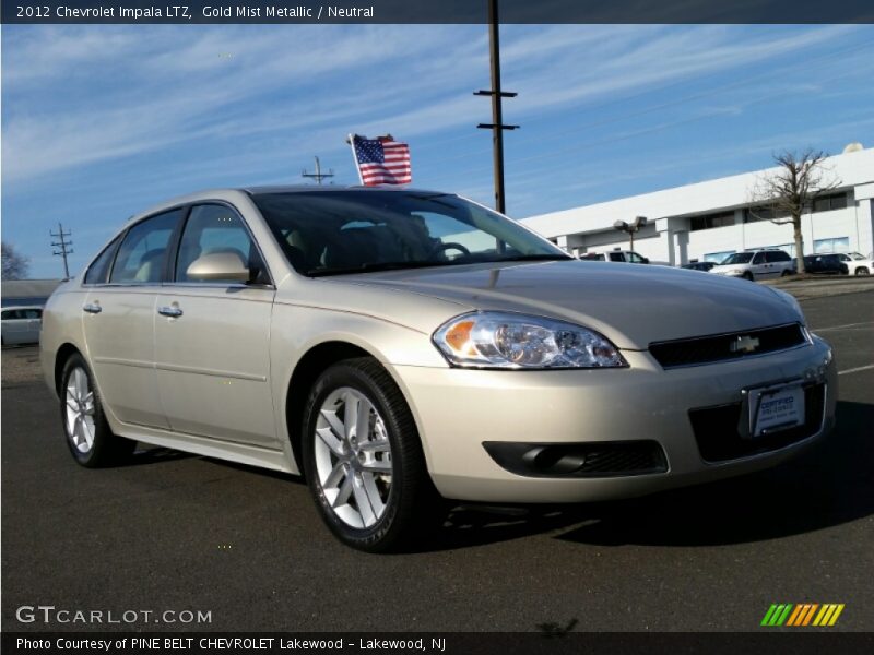 Gold Mist Metallic / Neutral 2012 Chevrolet Impala LTZ