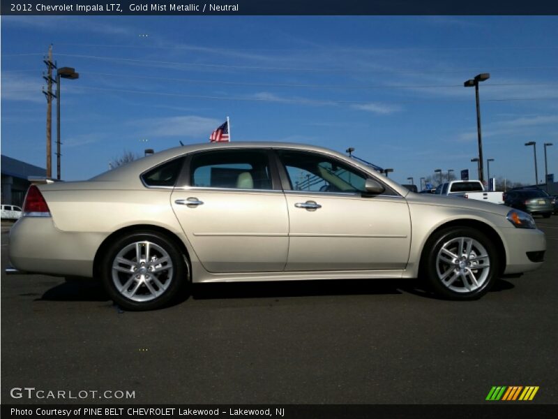 Gold Mist Metallic / Neutral 2012 Chevrolet Impala LTZ