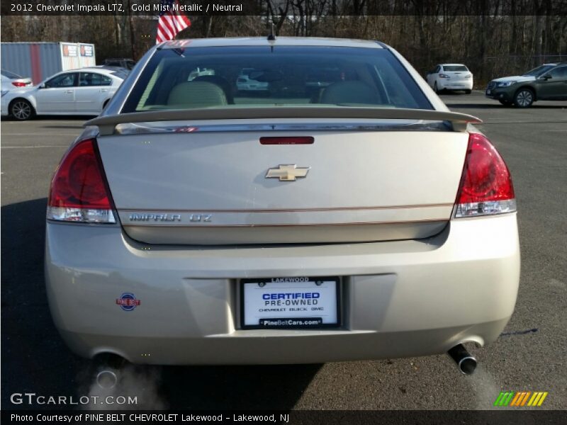 Gold Mist Metallic / Neutral 2012 Chevrolet Impala LTZ