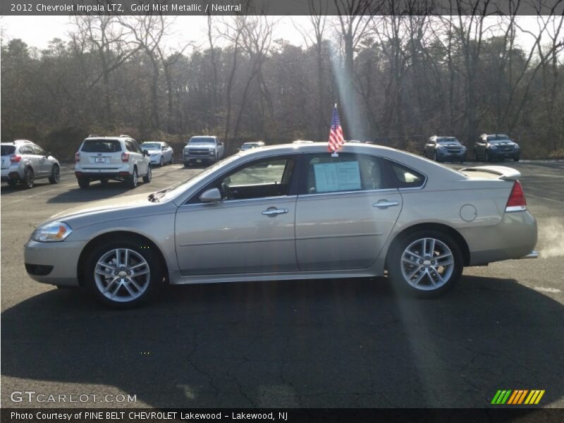 Gold Mist Metallic / Neutral 2012 Chevrolet Impala LTZ