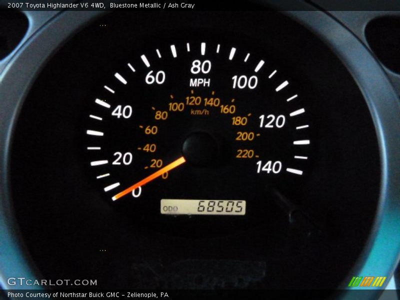 Bluestone Metallic / Ash Gray 2007 Toyota Highlander V6 4WD