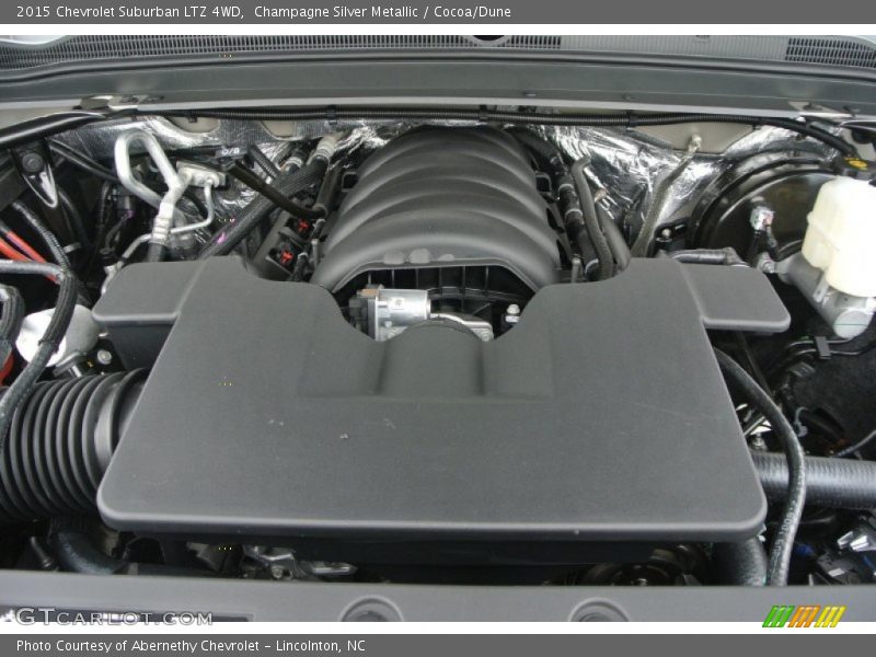 Champagne Silver Metallic / Cocoa/Dune 2015 Chevrolet Suburban LTZ 4WD