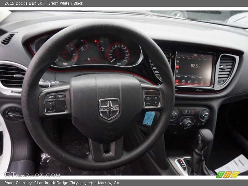 Bright White / Black 2015 Dodge Dart SXT
