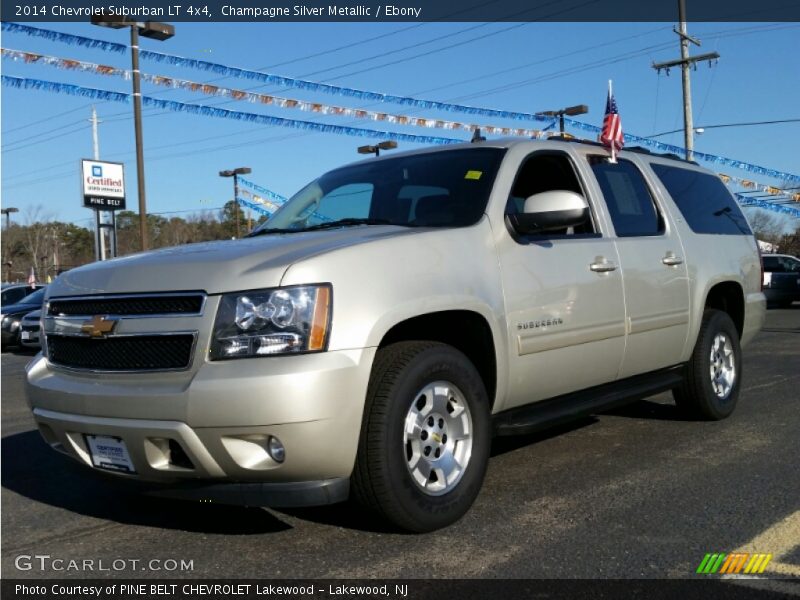 Champagne Silver Metallic / Ebony 2014 Chevrolet Suburban LT 4x4