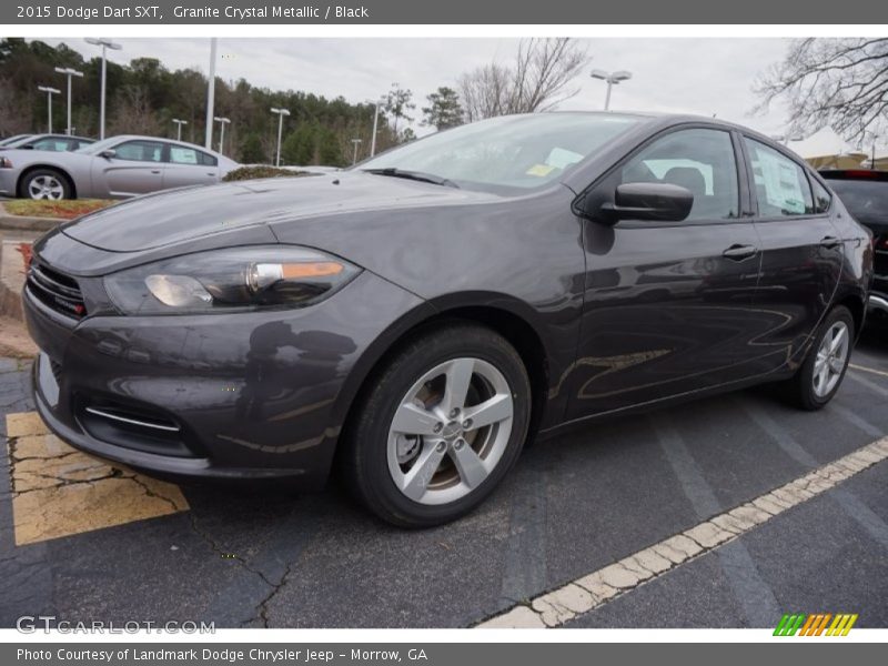 Granite Crystal Metallic / Black 2015 Dodge Dart SXT