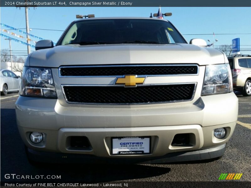 Champagne Silver Metallic / Ebony 2014 Chevrolet Suburban LT 4x4