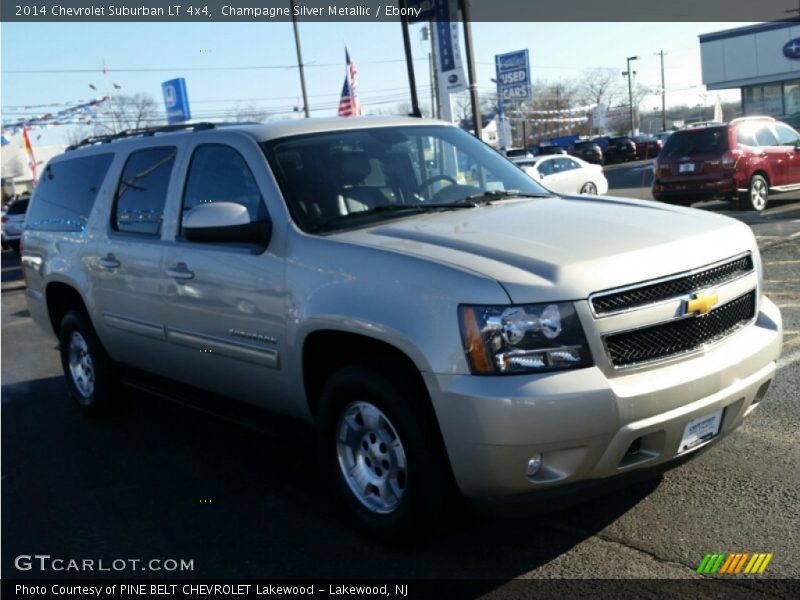 Champagne Silver Metallic / Ebony 2014 Chevrolet Suburban LT 4x4