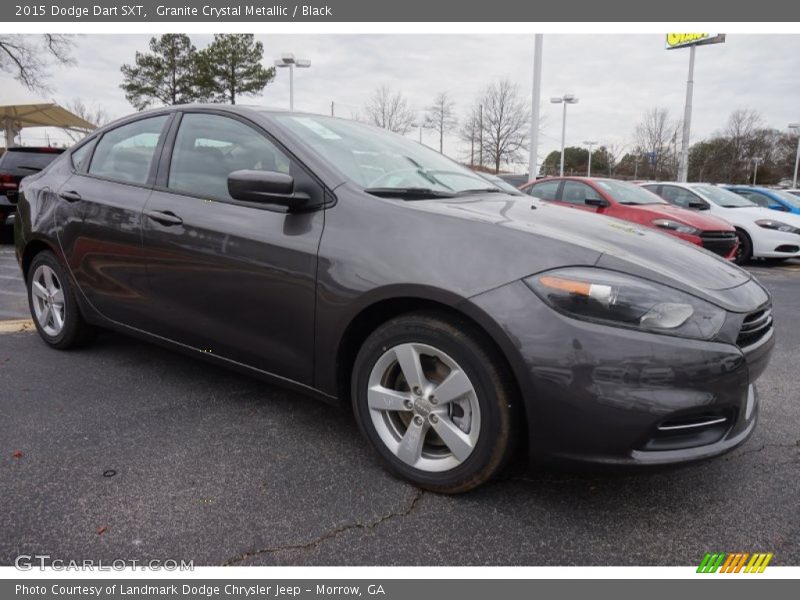 Granite Crystal Metallic / Black 2015 Dodge Dart SXT