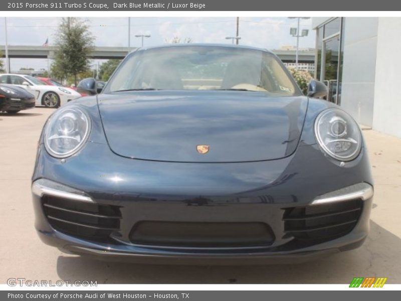 Dark Blue Metallic / Luxor Beige 2015 Porsche 911 Turbo S Coupe