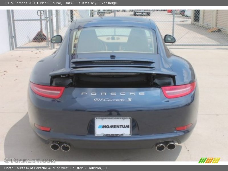 Dark Blue Metallic / Luxor Beige 2015 Porsche 911 Turbo S Coupe