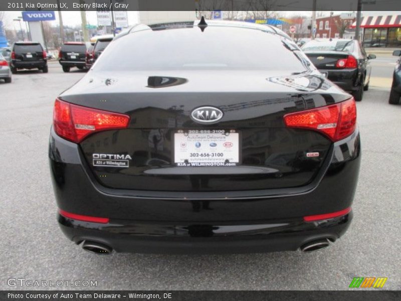 Ebony Black / Gray 2011 Kia Optima LX