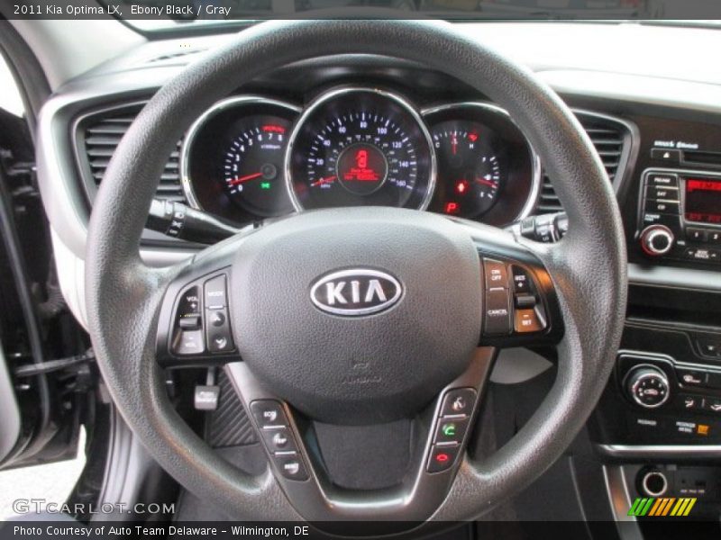 Ebony Black / Gray 2011 Kia Optima LX