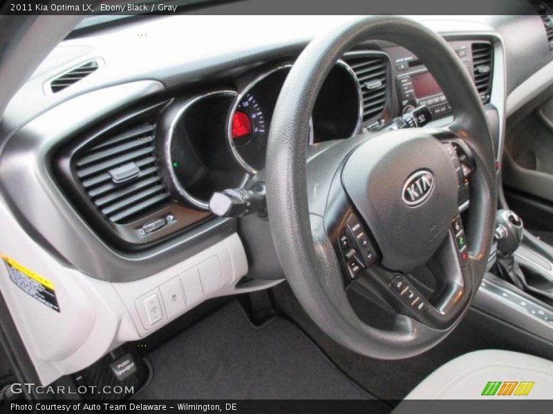 Ebony Black / Gray 2011 Kia Optima LX