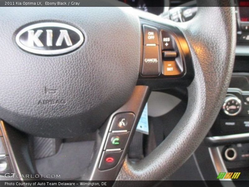 Ebony Black / Gray 2011 Kia Optima LX