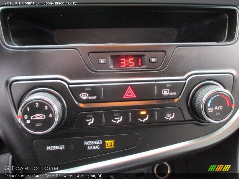 Ebony Black / Gray 2011 Kia Optima LX
