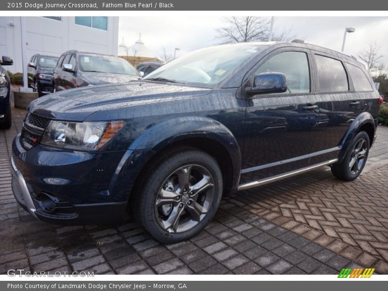 Fathom Blue Pearl / Black 2015 Dodge Journey Crossroad