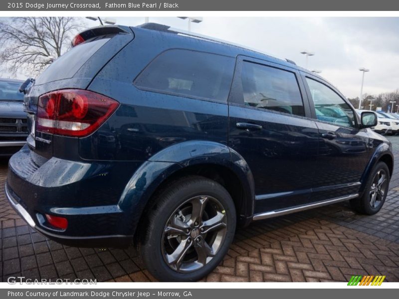 Fathom Blue Pearl / Black 2015 Dodge Journey Crossroad