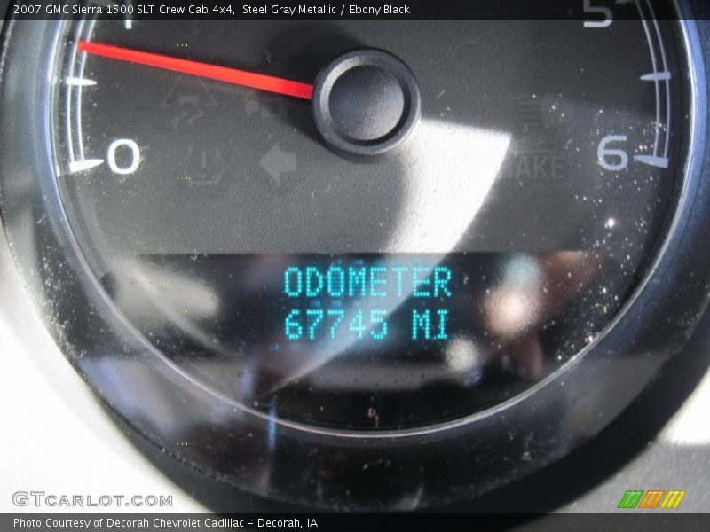 Steel Gray Metallic / Ebony Black 2007 GMC Sierra 1500 SLT Crew Cab 4x4