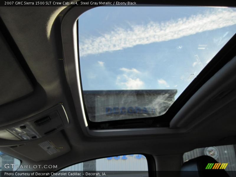 Steel Gray Metallic / Ebony Black 2007 GMC Sierra 1500 SLT Crew Cab 4x4