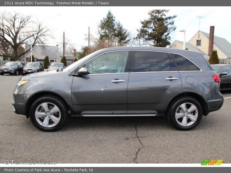 Polished Metal Metallic / Taupe 2011 Acura MDX Technology