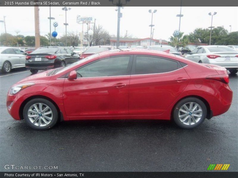 Geranium Red / Black 2015 Hyundai Elantra SE Sedan