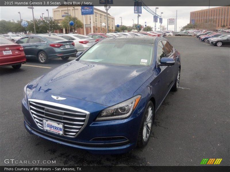 Ibiza Blue / Ivory 2015 Hyundai Genesis 3.8 Sedan