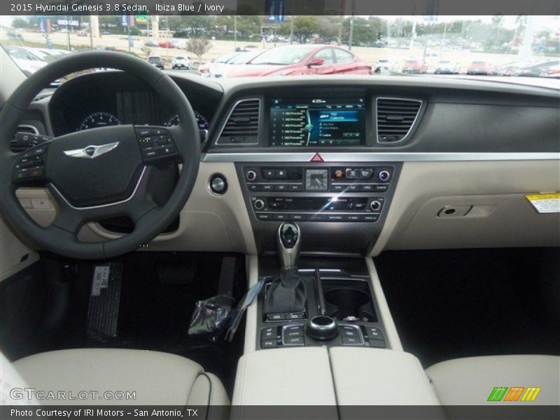 Ibiza Blue / Ivory 2015 Hyundai Genesis 3.8 Sedan