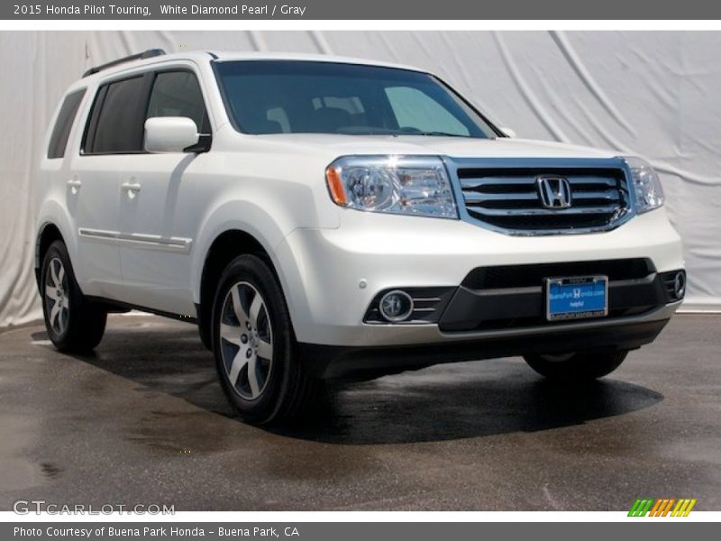 White Diamond Pearl / Gray 2015 Honda Pilot Touring