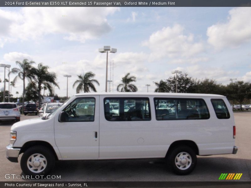Oxford White / Medium Flint 2014 Ford E-Series Van E350 XLT Extended 15 Passenger Van