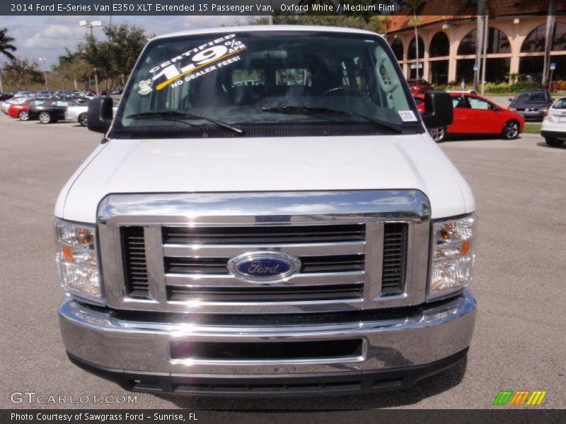 Oxford White / Medium Flint 2014 Ford E-Series Van E350 XLT Extended 15 Passenger Van