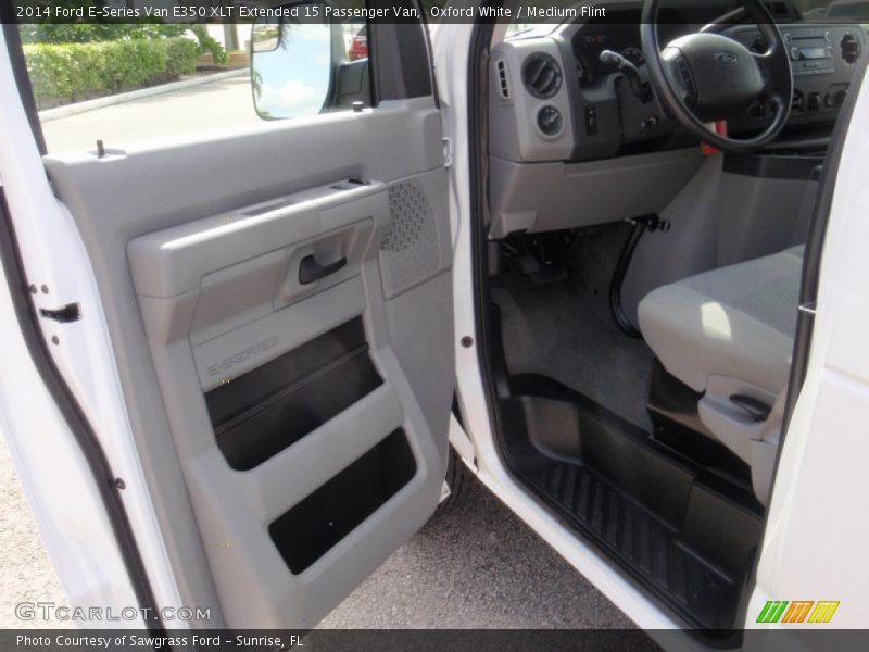 Oxford White / Medium Flint 2014 Ford E-Series Van E350 XLT Extended 15 Passenger Van