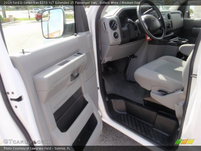 Oxford White / Medium Flint 2014 Ford E-Series Van E350 XLT Extended 15 Passenger Van