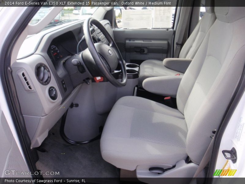 Oxford White / Medium Flint 2014 Ford E-Series Van E350 XLT Extended 15 Passenger Van