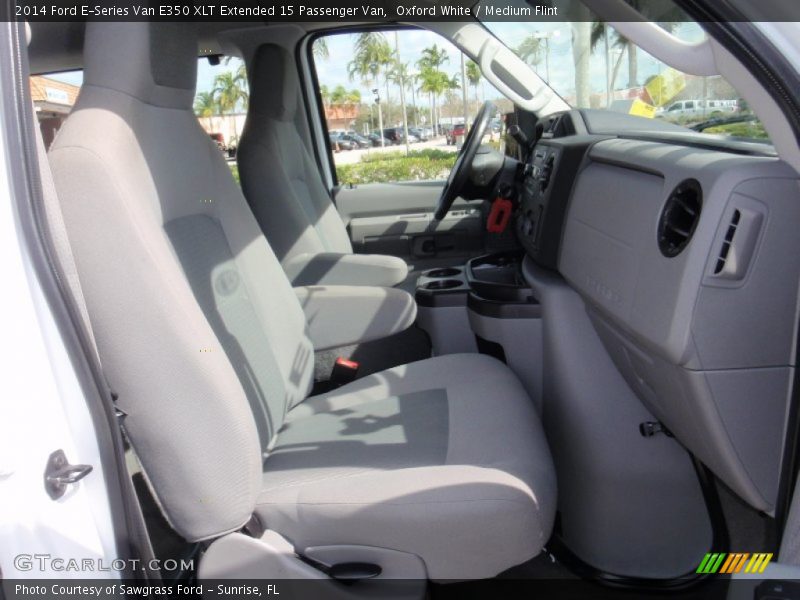 Oxford White / Medium Flint 2014 Ford E-Series Van E350 XLT Extended 15 Passenger Van