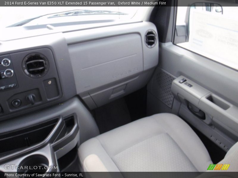 Oxford White / Medium Flint 2014 Ford E-Series Van E350 XLT Extended 15 Passenger Van