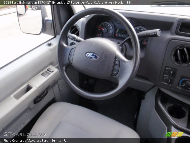 Oxford White / Medium Flint 2014 Ford E-Series Van E350 XLT Extended 15 Passenger Van