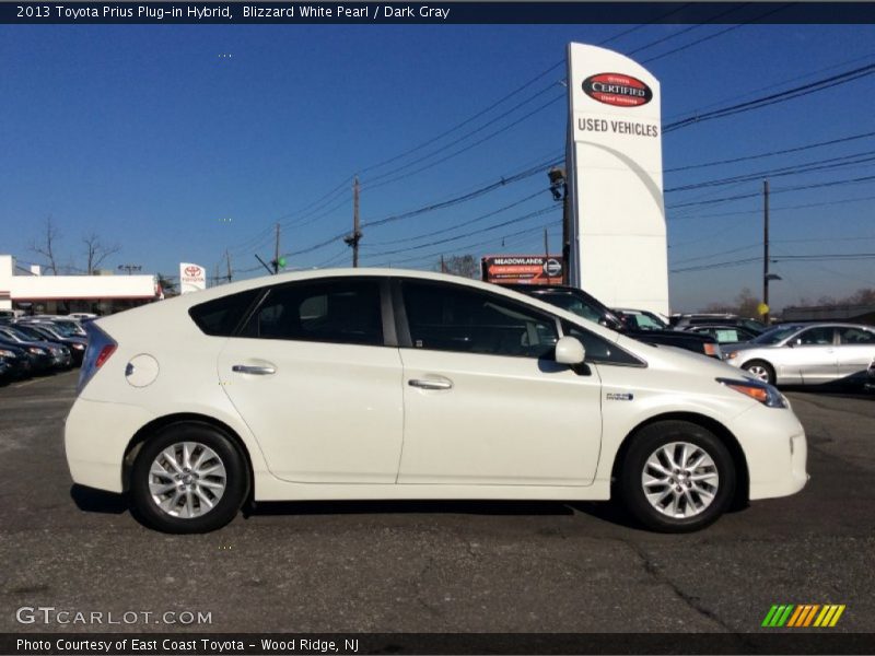 Blizzard White Pearl / Dark Gray 2013 Toyota Prius Plug-in Hybrid