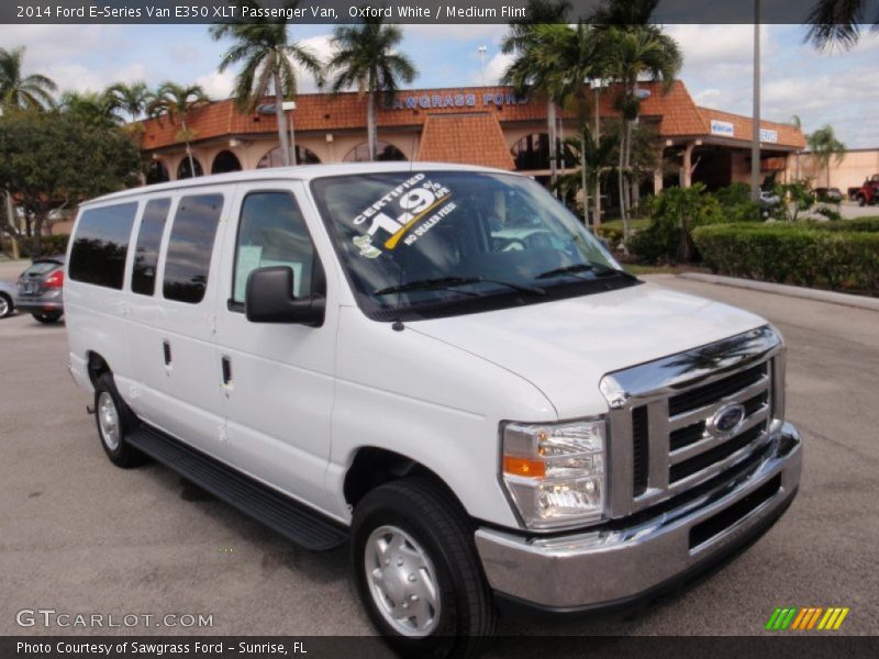 Oxford White / Medium Flint 2014 Ford E-Series Van E350 XLT Passenger Van