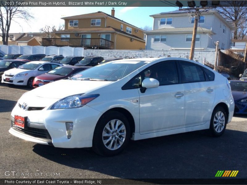 Blizzard White Pearl / Dark Gray 2013 Toyota Prius Plug-in Hybrid