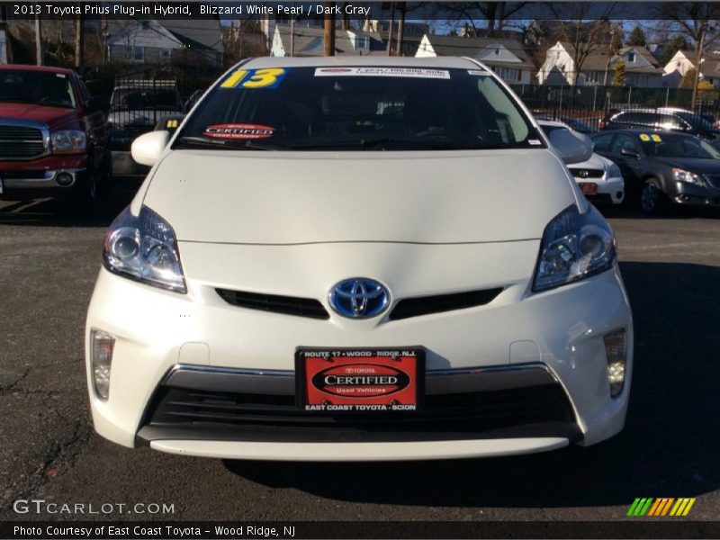 Blizzard White Pearl / Dark Gray 2013 Toyota Prius Plug-in Hybrid