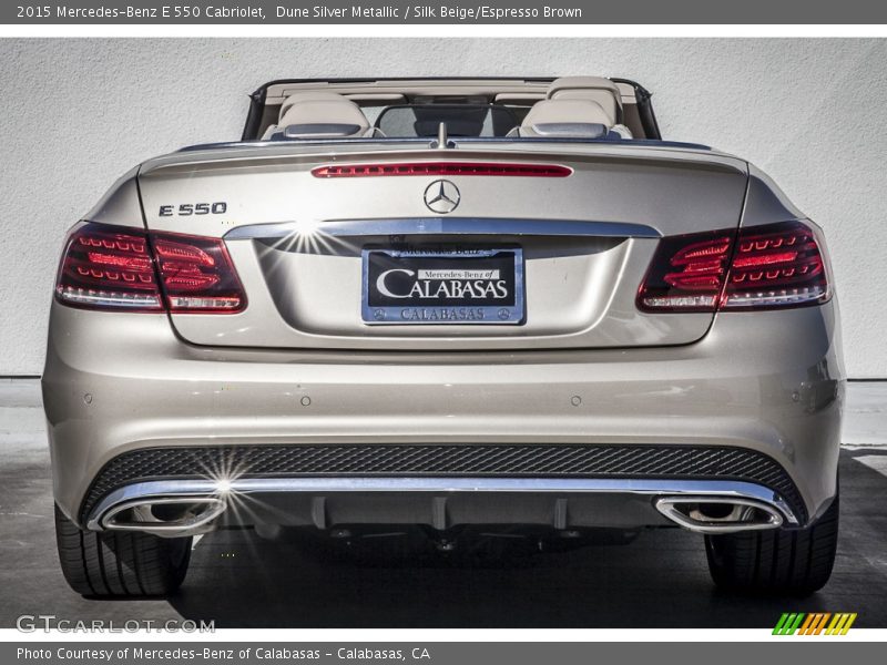 Dune Silver Metallic / Silk Beige/Espresso Brown 2015 Mercedes-Benz E 550 Cabriolet