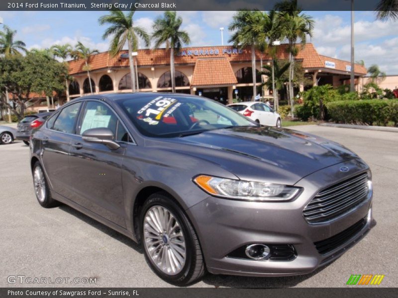 Sterling Gray / Charcoal Black 2014 Ford Fusion Titanium