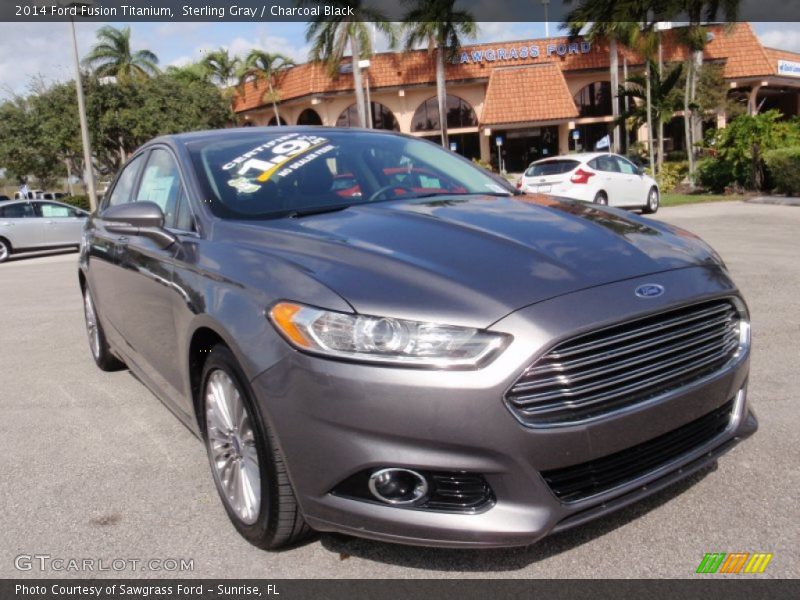 Sterling Gray / Charcoal Black 2014 Ford Fusion Titanium