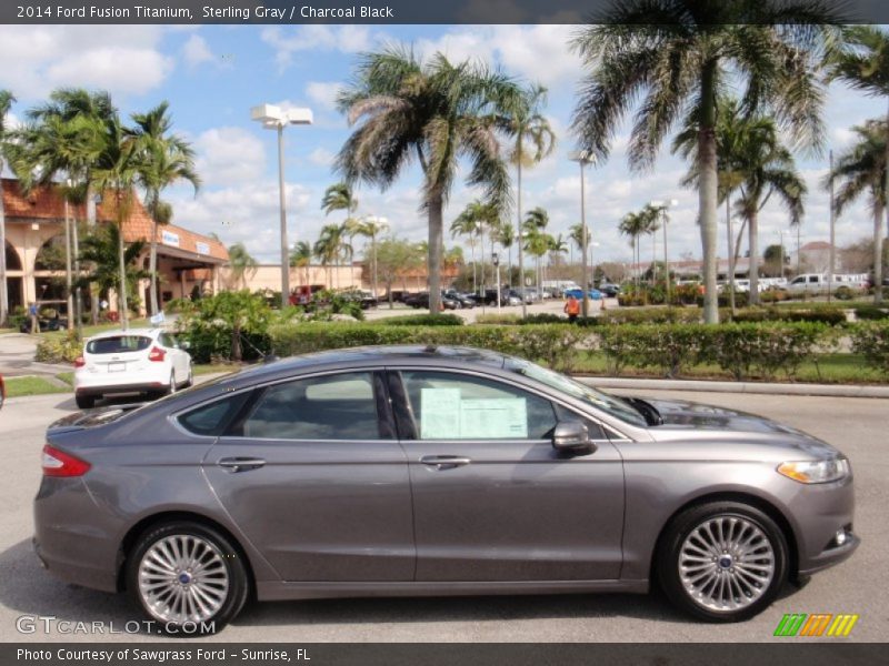 Sterling Gray / Charcoal Black 2014 Ford Fusion Titanium