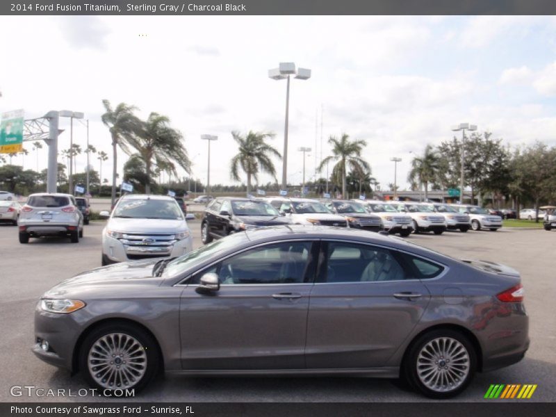Sterling Gray / Charcoal Black 2014 Ford Fusion Titanium