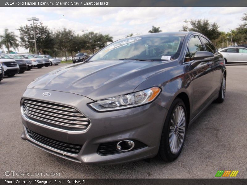 Sterling Gray / Charcoal Black 2014 Ford Fusion Titanium