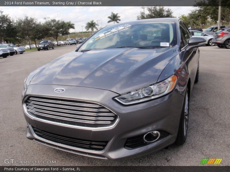 Sterling Gray / Charcoal Black 2014 Ford Fusion Titanium